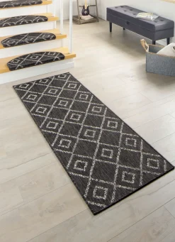 Hot BADER Brücken und Teppiche im natürlichen Sisal-Look ANTHRAZIT-WEISS