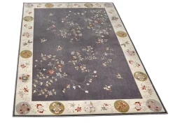 Discount BADER Brücken und Teppiche mit Blumen- und Rankenmotiven GRAU-BEIGE