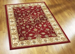 Hot BADER Brücken und Teppiche mit feinen floralen Details ROT