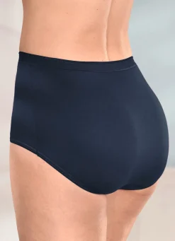 Hot brio lingerie Fünferpack Slips mit elastischen Abschlüssen 3X MARINE, 2X WEISS