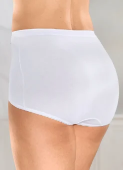 New brio lingerie Fünferpack Slips mit elastischen Abschlüssen WEISS