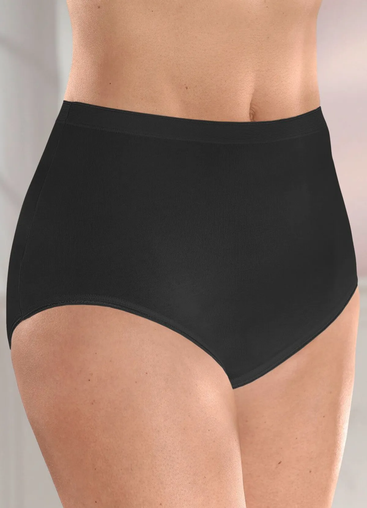 Best brio lingerie Fünferpack Slips mit elastischen Abschlüssen SCHWARZ