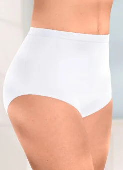 BADER brio lingerie Fünferpack Slips mit elastischen Abschlüssen 3X WEISS, 2X SCHWARZ
