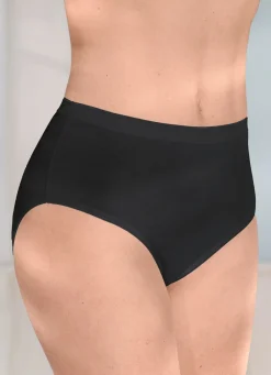 Best brio lingerie Fünferpack Slips mit glänzenden Abschlüssen SCHWARZ