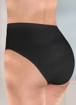 Best brio lingerie Fünferpack Slips mit glänzenden Abschlüssen SCHWARZ