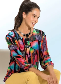 Sale BADER Bunte Shirt-Tunika SCHWARZ-BUNT