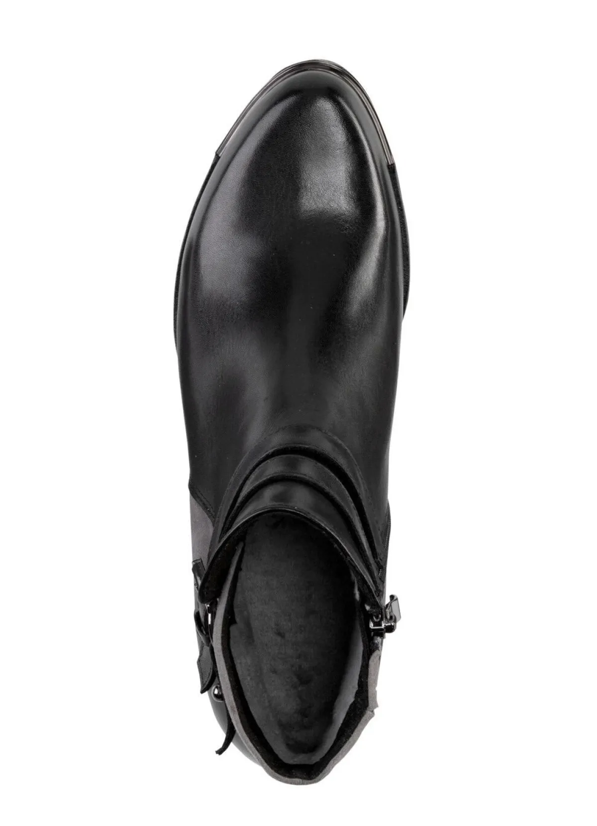 Outlet CAPRICE , schicke Damen-Stiefeletten, Weite G, mit herausnehmbarer Decksohle SCHWARZ-GRAU