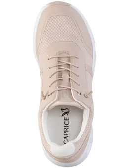 Best CAPRICE , sportliche Damen-Sneaker, Weite G, mit herausnehmbarem Fußbett SAND