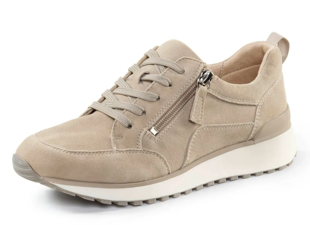 New BADER Caprice, trendige Damen-Sneaker, Weite G, mit herausnehmbarem Fußbett BEIGE