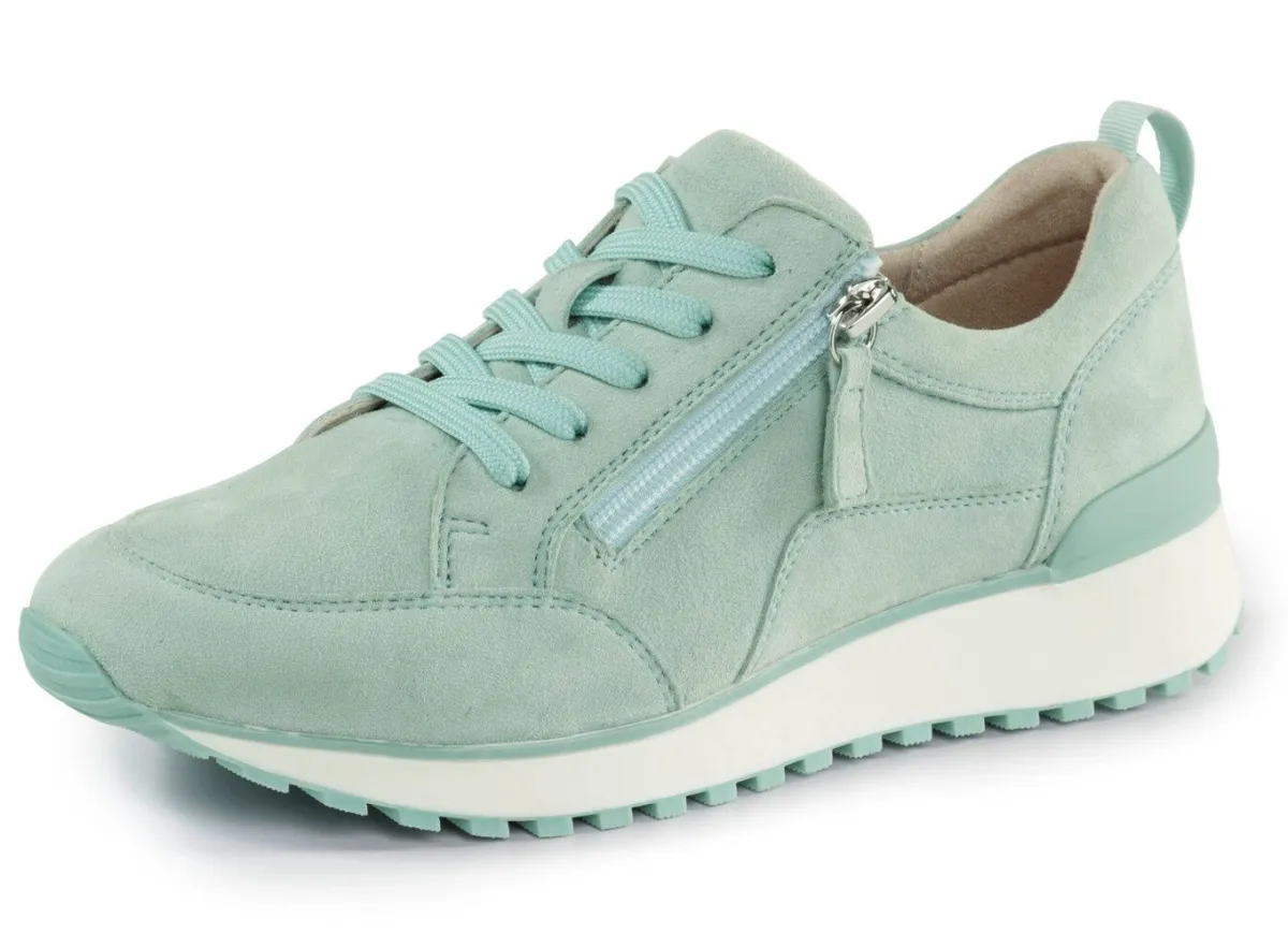 Outlet BADER Caprice, trendige Damen-Sneaker, Weite G, mit herausnehmbarem Fußbett TÜRKIS