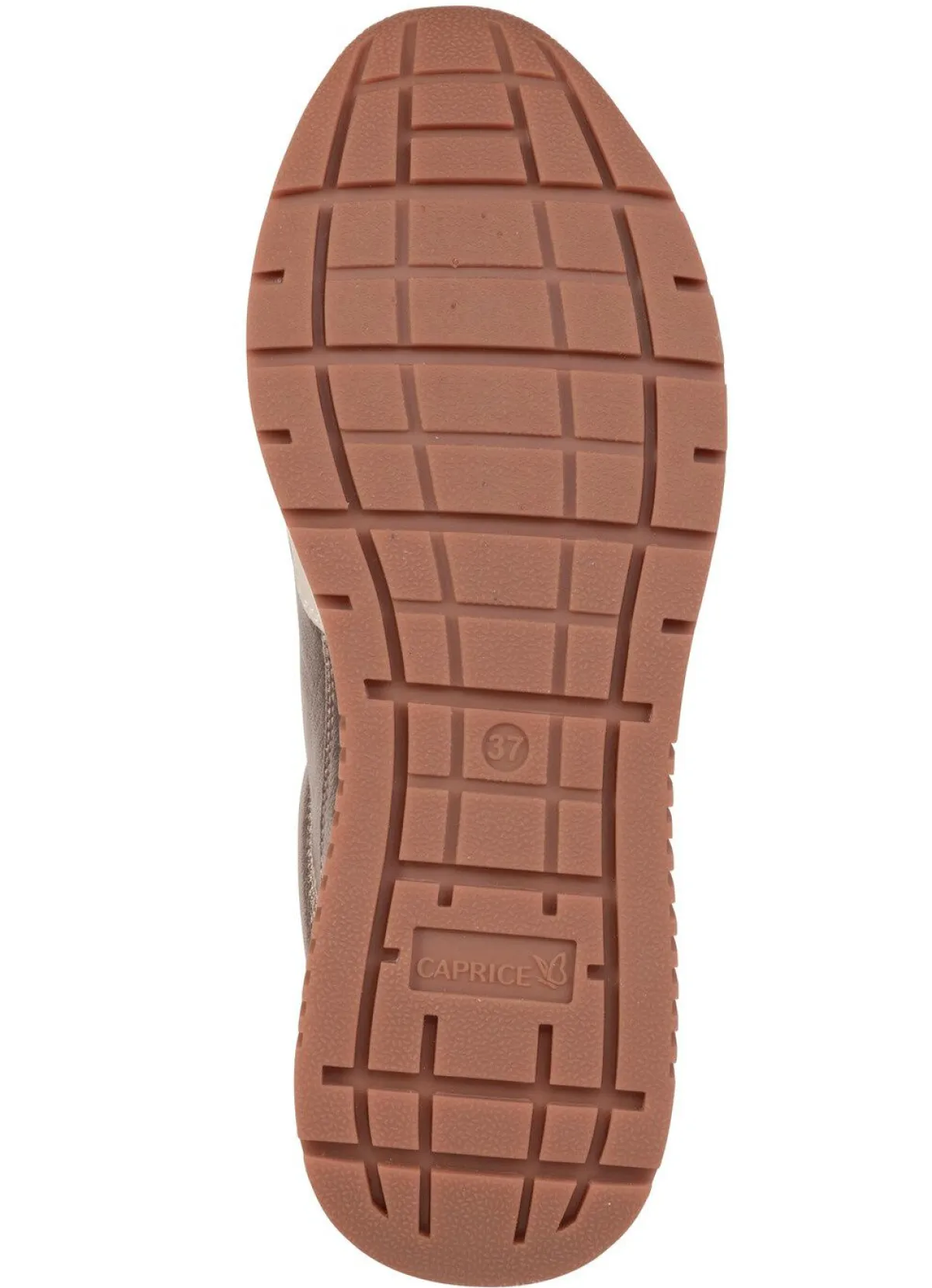 New CAPRICE , trendige Damen-Sneaker, Weite G, mit herausnehmbarem Fußbett COGNAC-ALTGOLD
