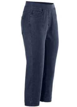 Hot BADER Caprijeans mit Strasssteinchenzier DUNKELBLAU