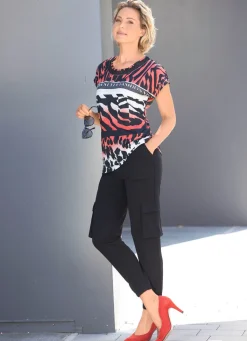 BADER Cargohose im Joggpant-Style SCHWARZ