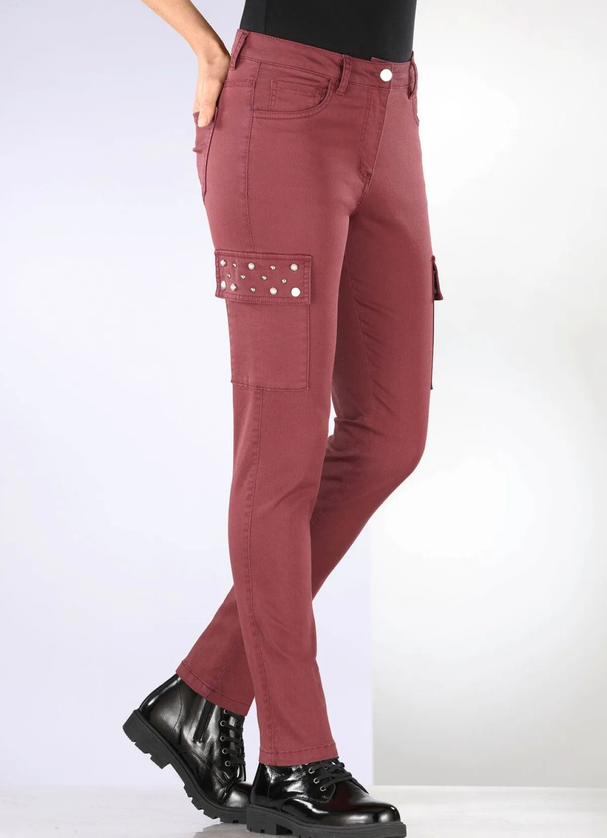 Best BADER Cargohose in 5-Pocket-Form ROSTROT