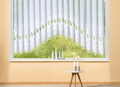 Best PLAUENER SPITZE C-Bogen-Store mit hochwertiger Plauener Stickerei WEISS