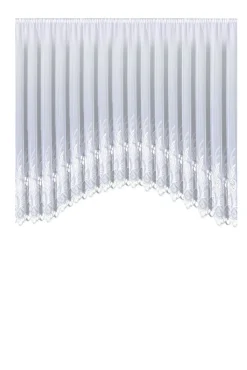 Best PLAUENER SPITZE C-Bogen-Store mit hochwertiger Plauener Stickerei WEISS