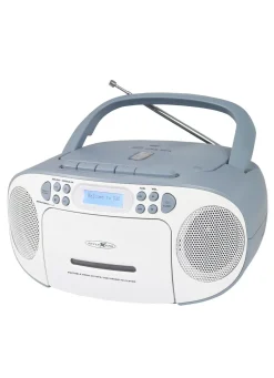 BADER CD-Boombox DAB+ WEISS-BLAU