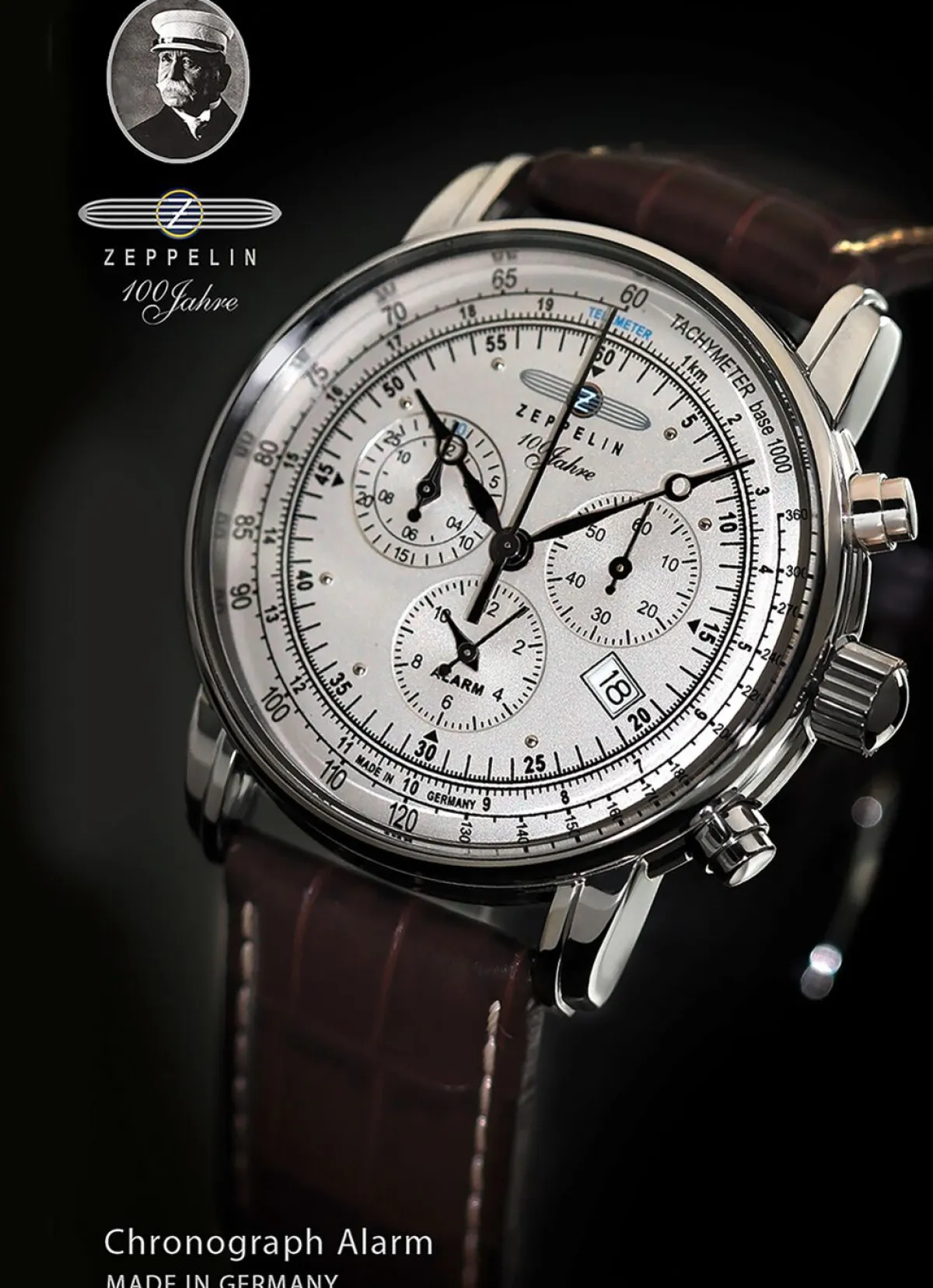 Clearance ZEPPELIN Chronograph mit Lederband