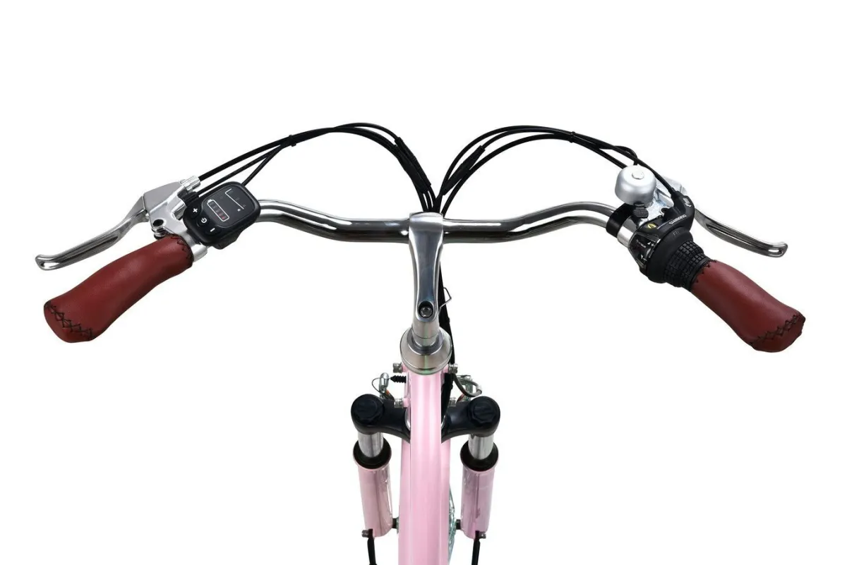Hot BADER City-E-Bike mit Tiefeinstieg ROSA