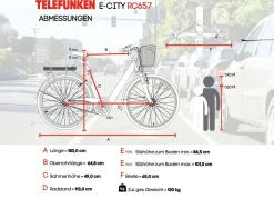Best TELEFUNKEN City-E-Bike RC667 von WEISS