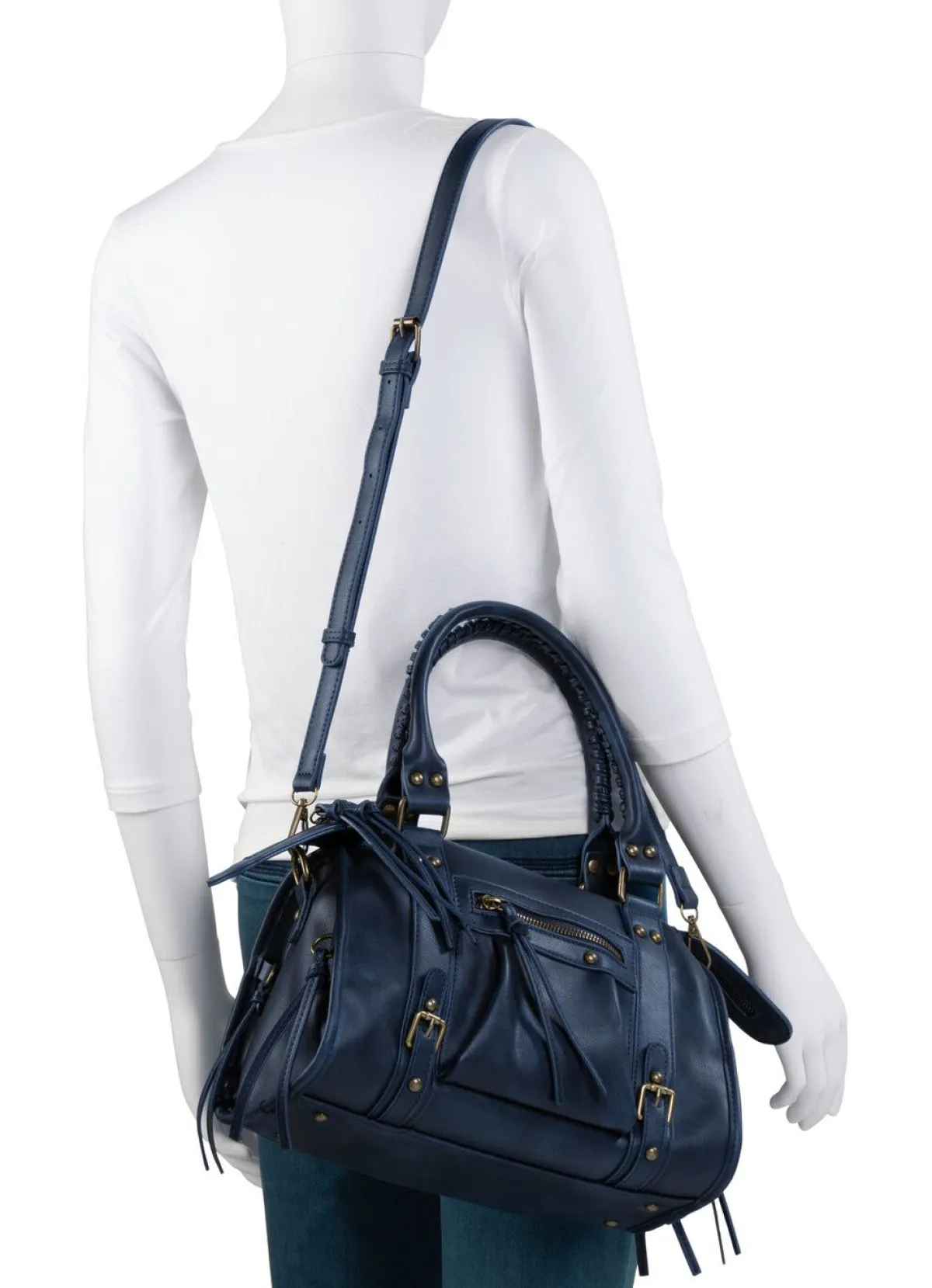 New COLLEZIONE Alessandro Tasche mit verspielten Verzierungen DUNKELBLAU