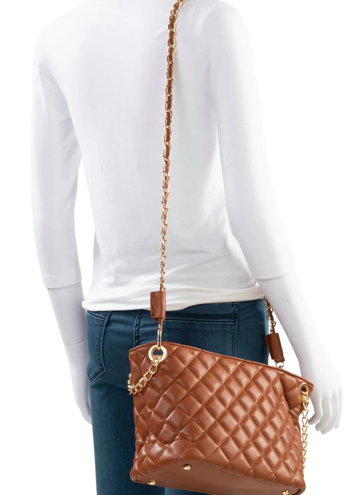 Sale COLLEZIONE Alessandro, Tasche, Damen, mit abnehmbarem Umhängeriemen COGNAC