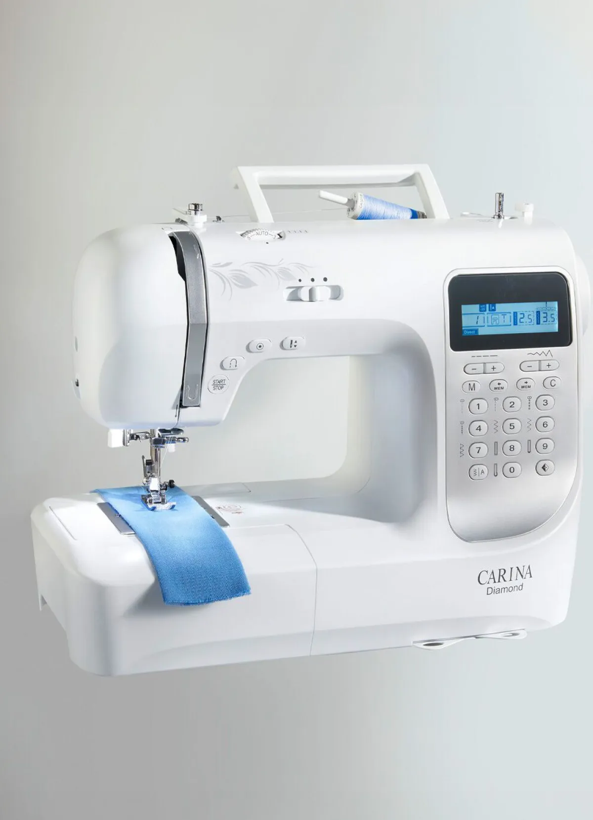 Online CARINA Computer Freiarm-Nähmaschine WEISS