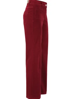 Clearance BADER Cordhose mit weitem Beinverlauf KIRSCHROT