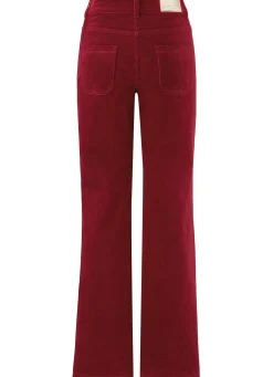 Clearance BADER Cordhose mit weitem Beinverlauf KIRSCHROT
