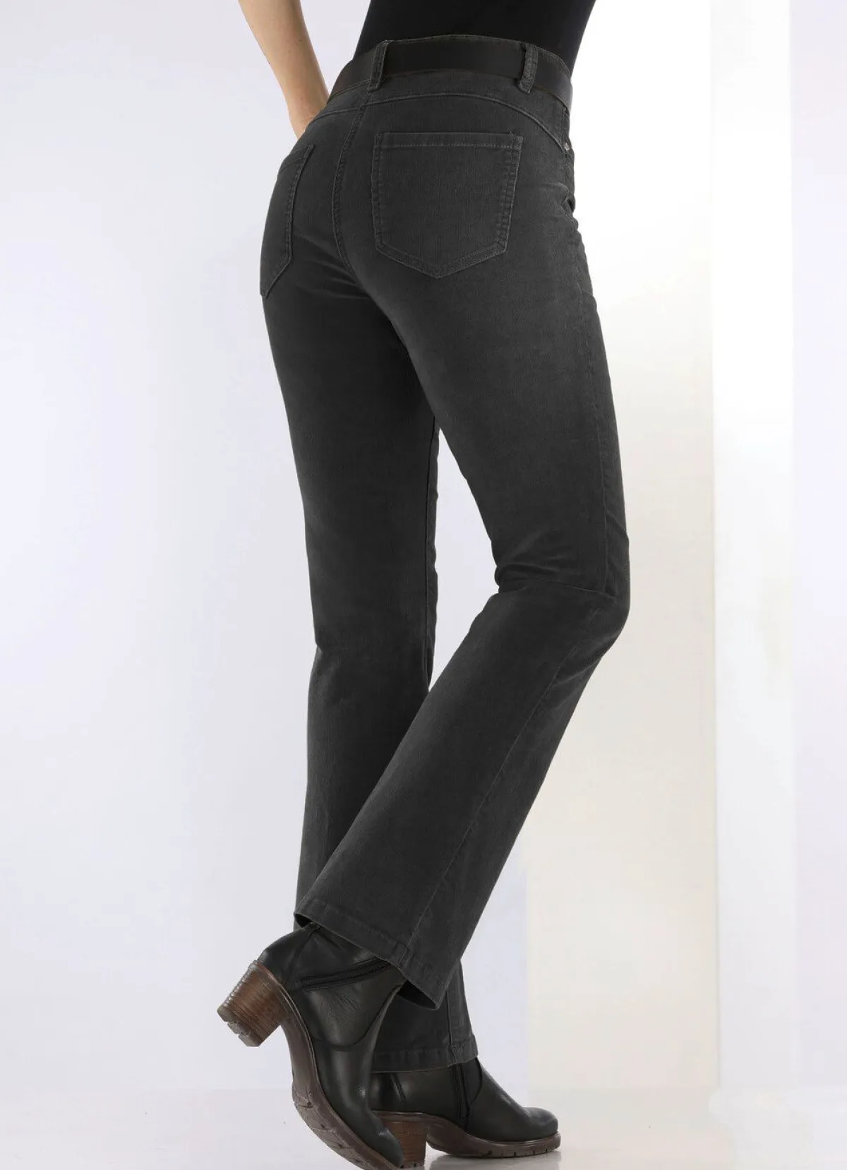 Sale BADER Cordhose in trendiger Bootcut-Form SCHWARZ