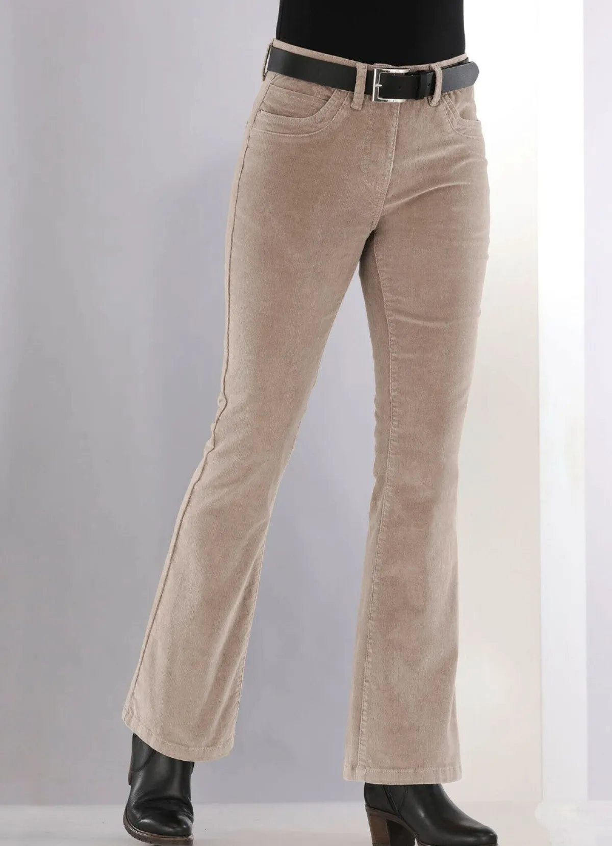 Best BADER Cordhose in trendiger Bootcut-Form BEIGE