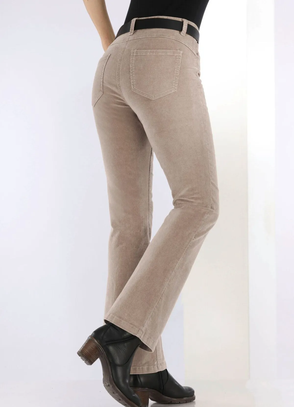 Best BADER Cordhose in trendiger Bootcut-Form BEIGE