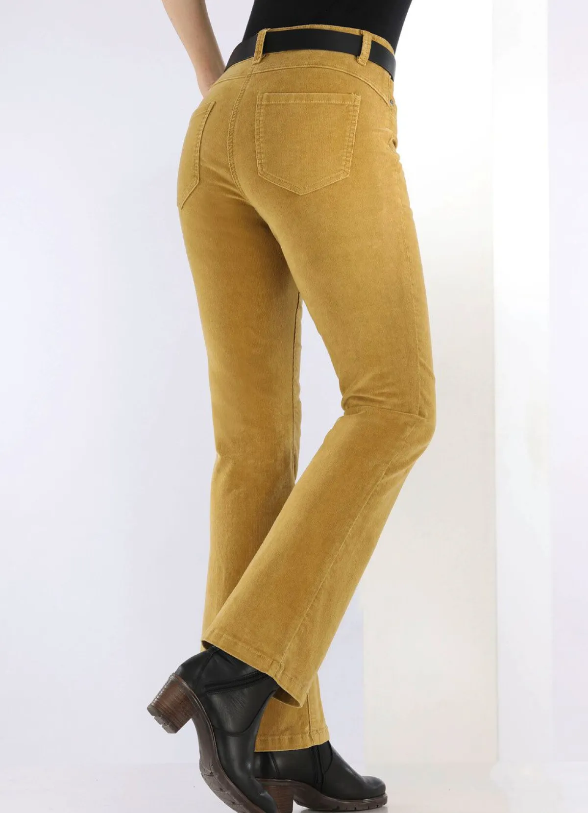Online BADER Cordhose in trendiger Bootcut-Form MESSING