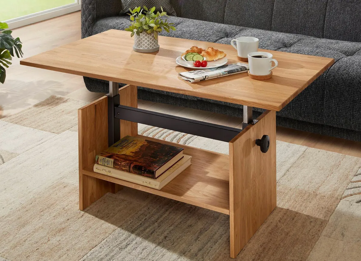New BADER Couchtisch aus massivem, geöltem nholz EICHE