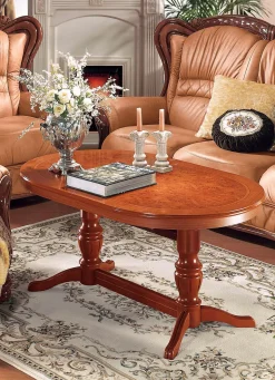 New BADER Couchtisch in Wurzelholz-Optik KIRSCHBAUM