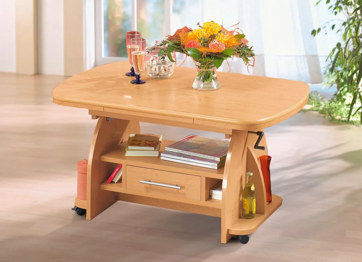 Outlet BADER Couchtisch, melaminbeschichtet BUCHE