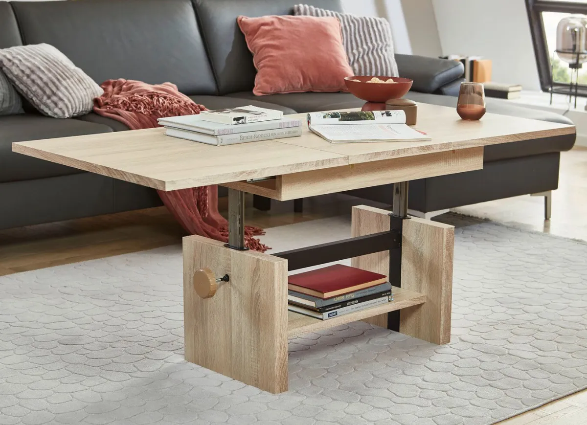 Discount BADER Couchtisch mit Lift-Mechanik EICHE SONOMA