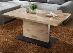Clearance BADER Couchtisch mit raffinierter Liftfunktion VIKING EICHE-SCHWARZ