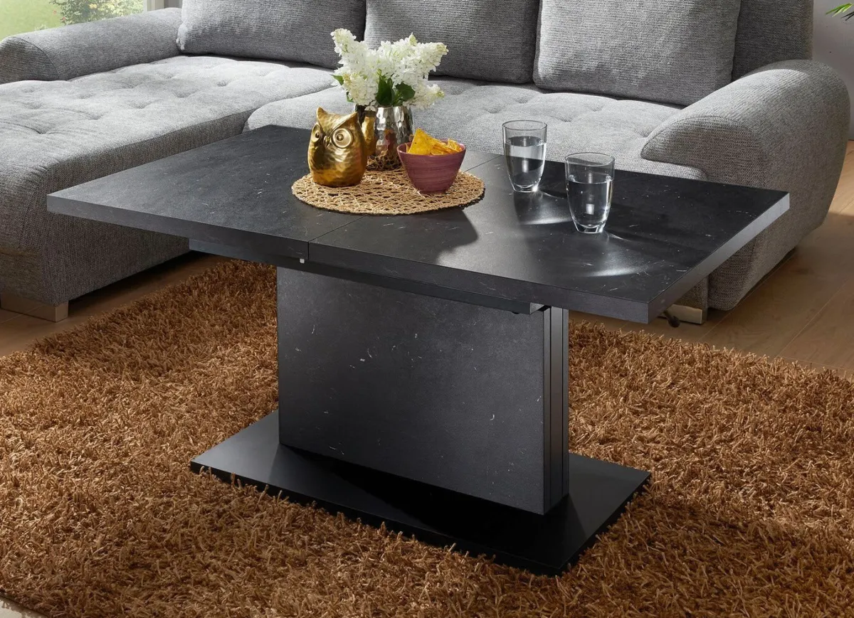Sale BADER Couchtisch mit raffinierter Liftfunktion KERAMIKOPTIK-SCHWARZ