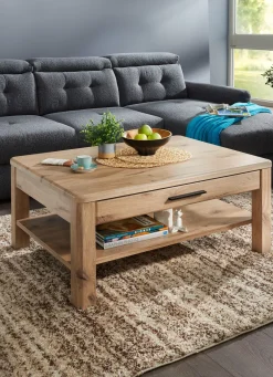 New BADER Couchtisch mit Schublade EICHE-ANTHRAZIT