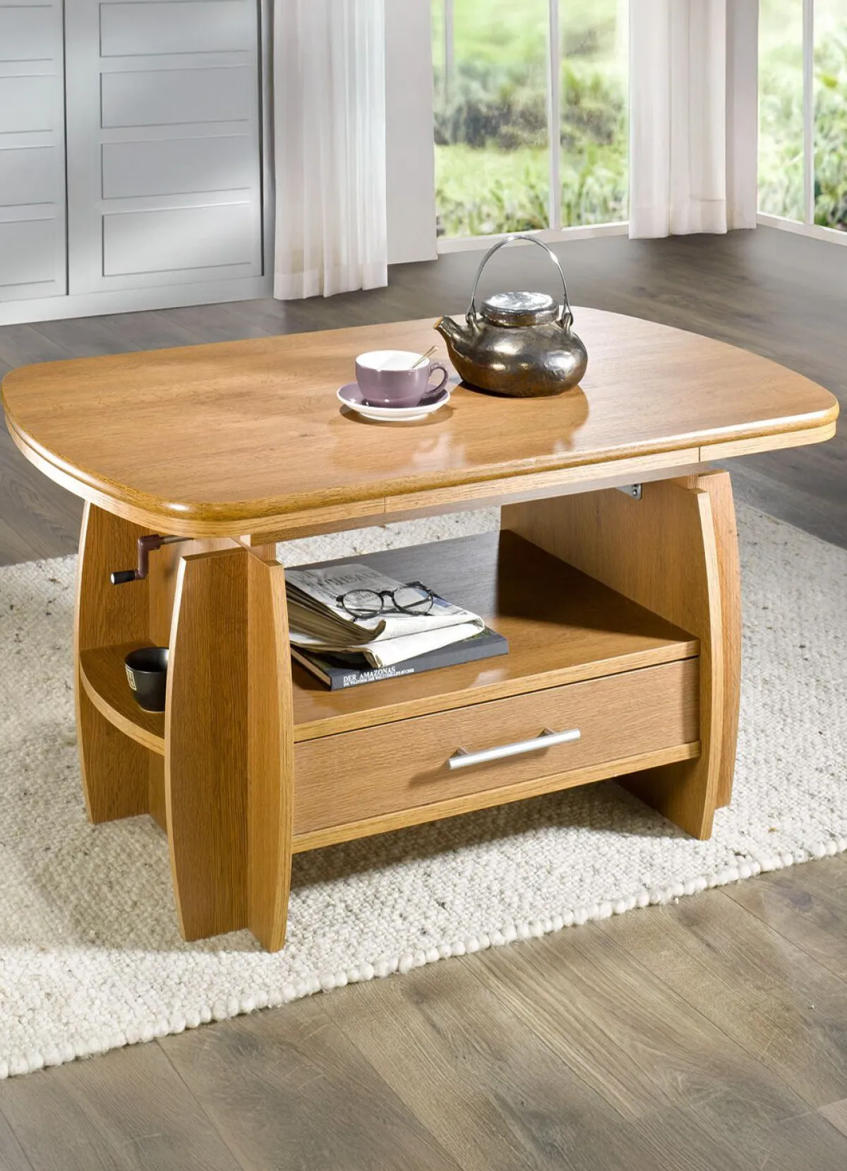 BADER Couchtisch mit Schublade EICHE