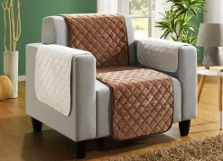 BADER Couch- und Sesselschoner mit Anti-Rutsch-Beschichtung CAMEL
