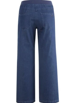 Best BADER Culotte in 5-Pocket-Form JEANSBLAU