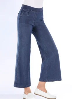 Best BADER Culotte in 5-Pocket-Form JEANSBLAU