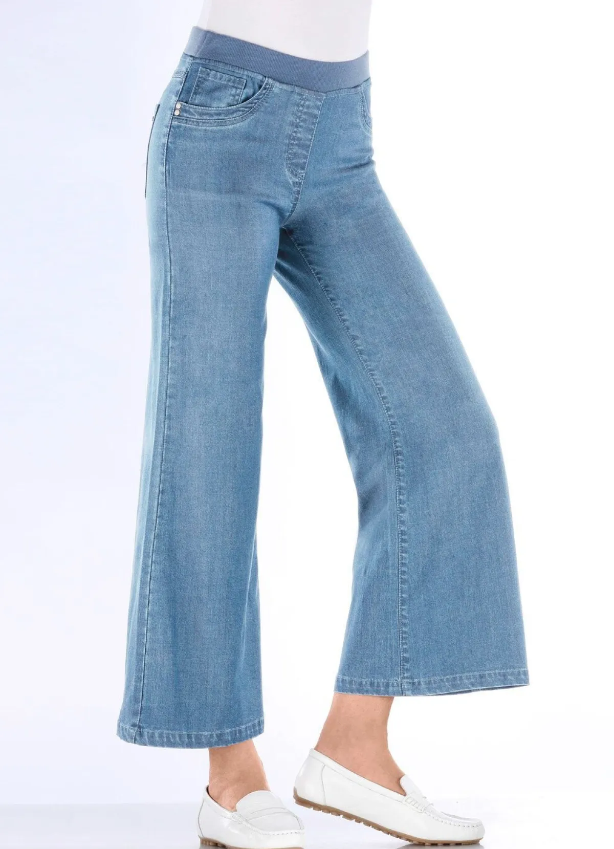 Discount BADER Culotte in 5-Pocket-Form HELLBLAU