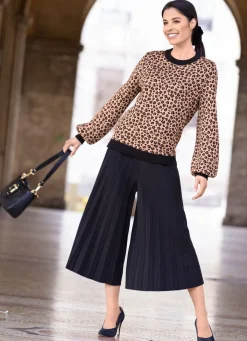 Best BADER Culotte mit Plissee-Falten SCHWARZ