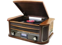 Discount BADER DAB-Nostalgie-Stereoanlage im Echtholzgehäuse BRAUN