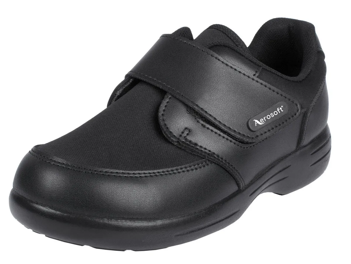 Sale BADER Damen-/Herren-Klettschuh in Weite H für den kräftigen Fuß SCHWARZ