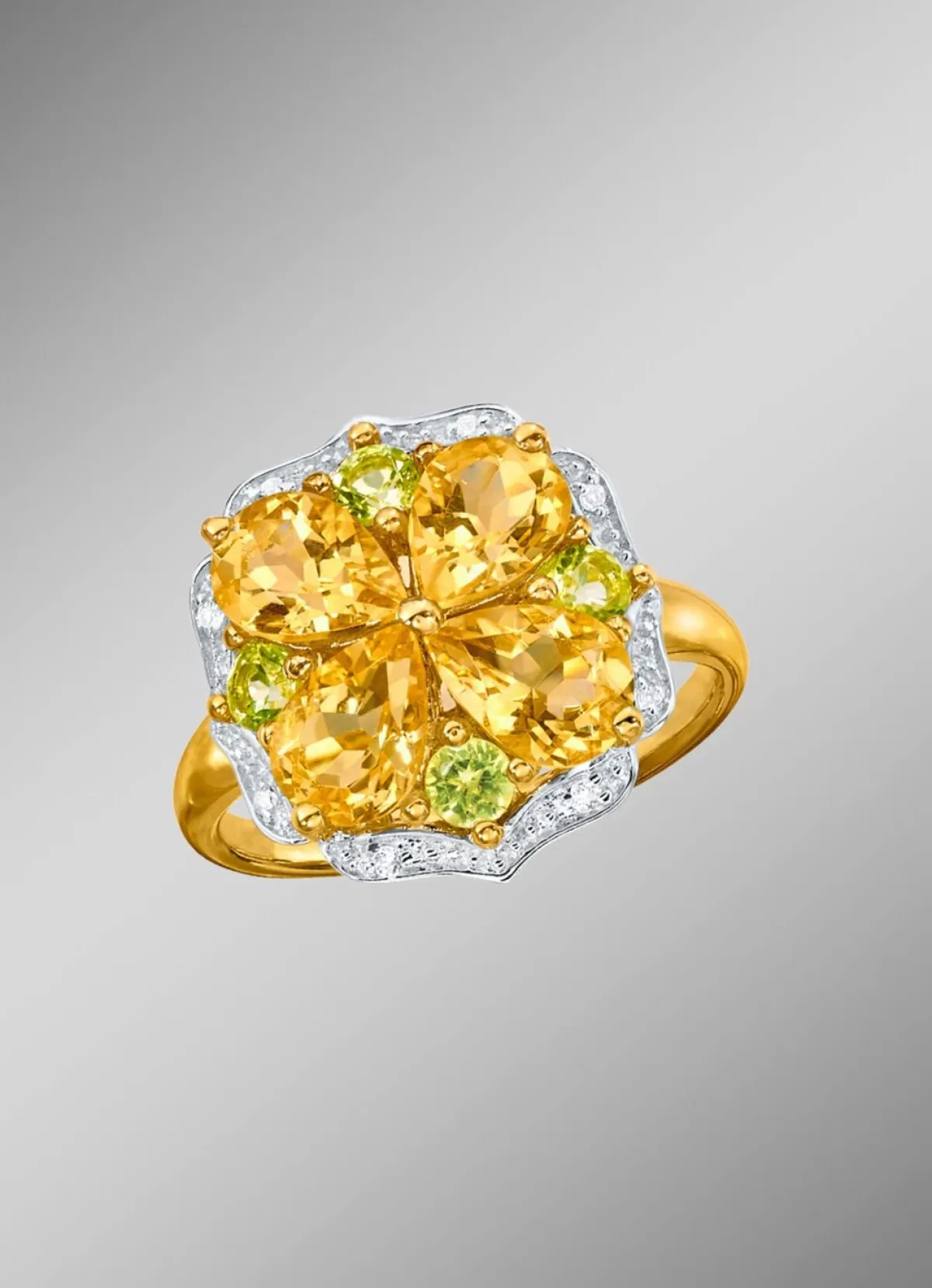 Discount BADER Damenring im Blumen-Design