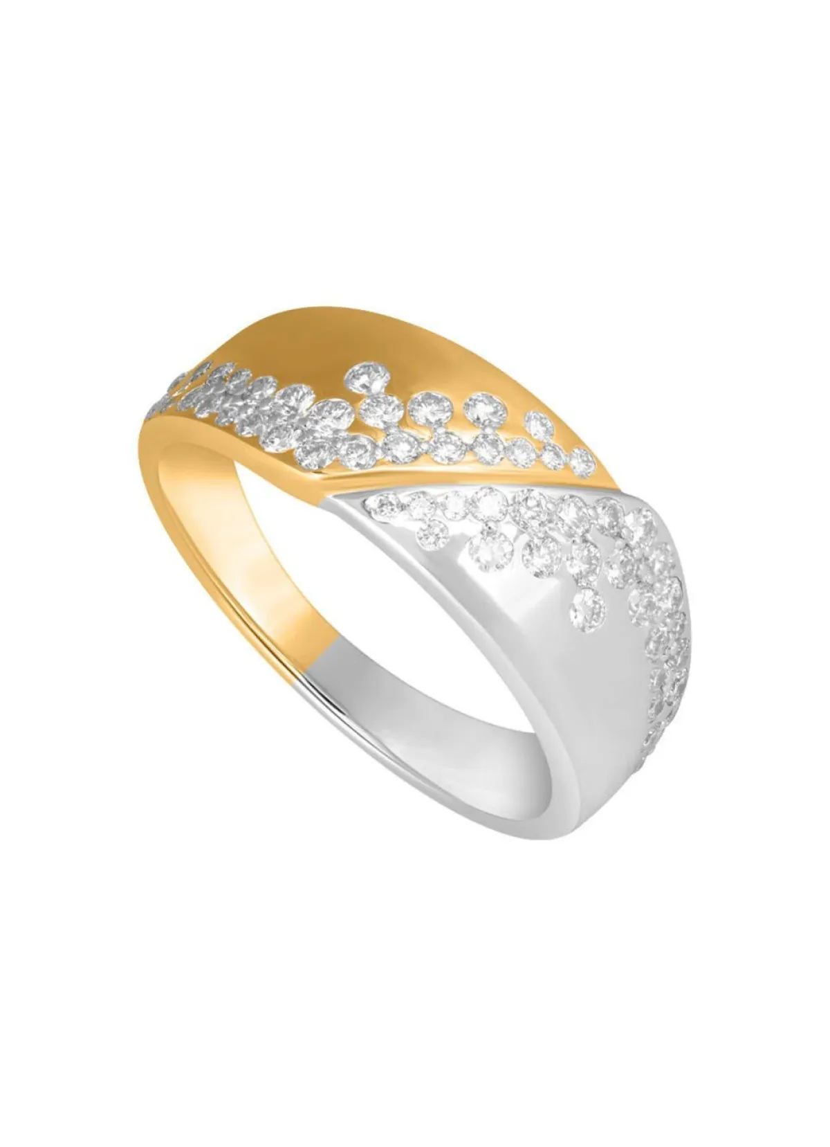 Best BADER Damenring in Bicolor mit 58 Brillanten